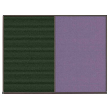 United Visual Products Double Door Radius Corkboard, 42"X32", B UV80025-BRONZE-KEYLIME